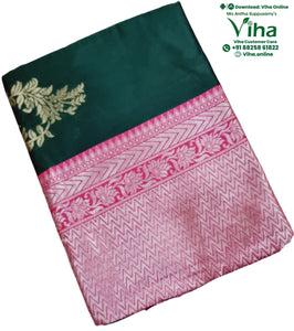 Cotton Silk Saree With Blouse & With Pallu