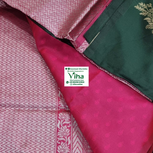 Cotton Silk Saree With Blouse & With Pallu