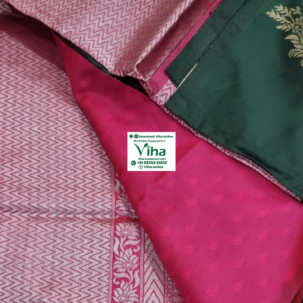 Cotton Silk Saree With Blouse & With Pallu