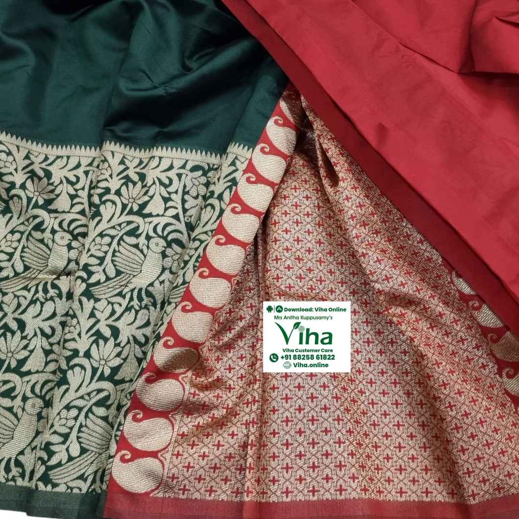 Cotton Silk Saree With Blouse & With Pallu