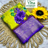 Mangalagiri Dola Silk Saree With Blouse & with Contrast Pallu