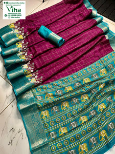 Dola Silk with Blouse & with Pallu