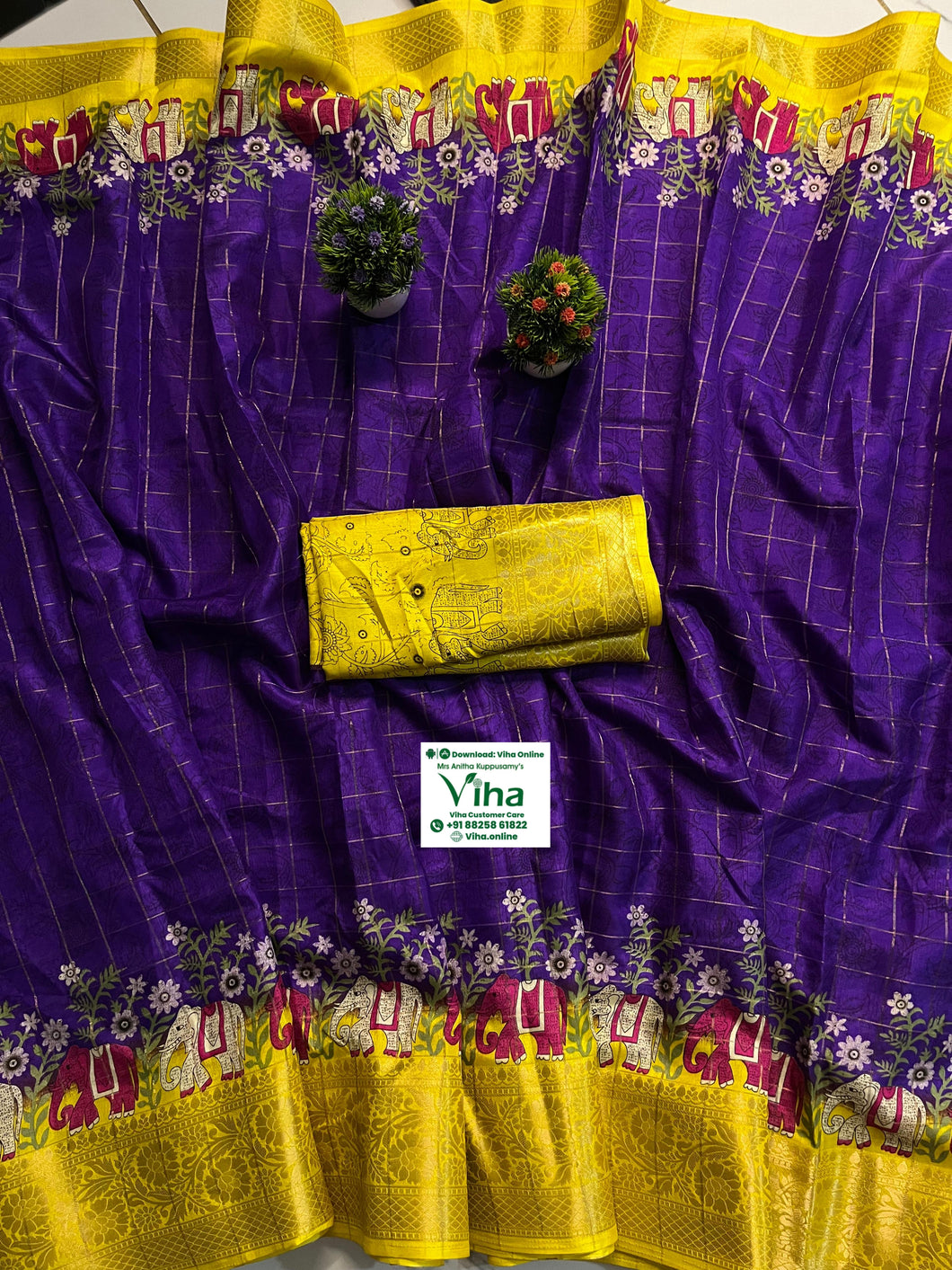 Dola Silk with Blouse & with Pallu