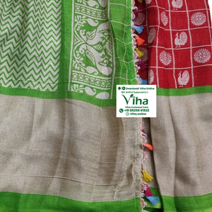 Jute Cotton Silk Saree with Blouse