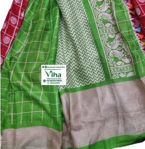 Jute Cotton Silk Saree with Blouse