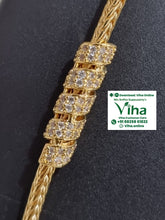 Impon White Stone Mugappu Chain