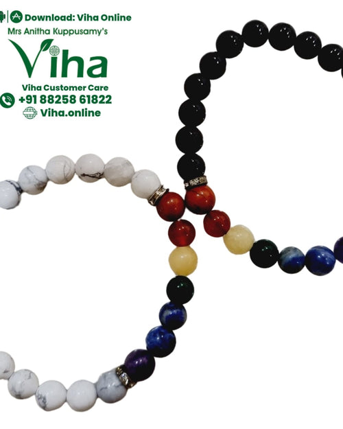 Couple Bracelet Crystal, beads in an interlocking arrangement
