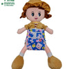 Water Proof Walcro Diaper "L" Size with Cotton Pad, a plush doll wearing a yellow hat and a blue patterned diaper