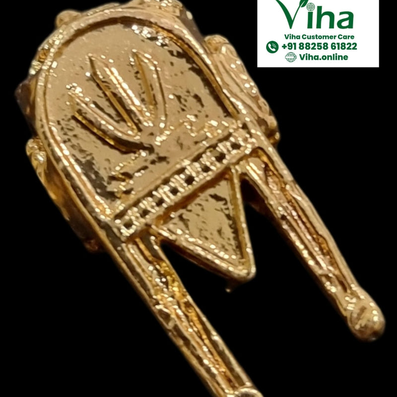 Impon Thali, elongated arched plaque with a raised symbol