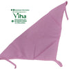 Baby Langott Pure Cotton, a pink triangular cloth piece with three dangling strings at its corners against a white background