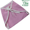 Baby Langott Pure Cotton, a pink fabric item with white trim and a tied white bow detail on the front