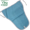 Baby Langott Pure Cotton, a light blue cloth textile piece with white piped edges and three tie strings attached