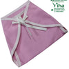 Baby Langott Pure Cotton, a pink cloth garment featuring white trim and two white tie strings knotted in the front