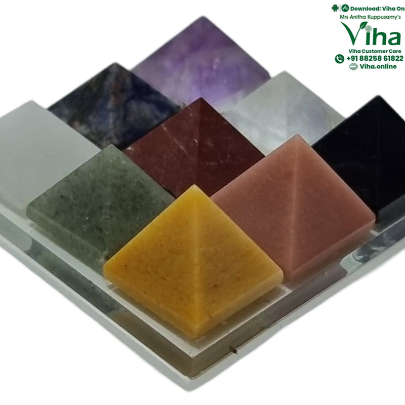 Navagraha Pyramid, collection of nine individual pyramids in a grid