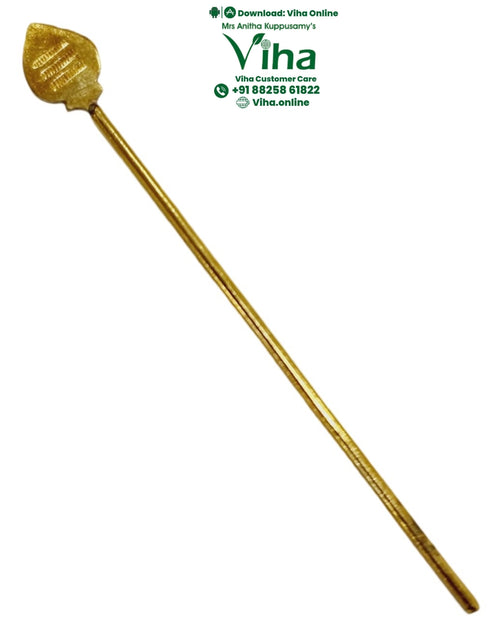 Undiyal Kanikkai Vel, handheld brass rod with conical top
