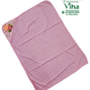 Baby Towel Sheet, a pink hooded baby blanket with a cartoon baby illustration on the white printed hood lining