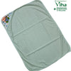Baby Towel Sheet, a pale green hooded baby blanket features a patterned hood depicting a cartoon baby and birds