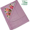 Baby Towel Sheet, pink hooded towel with a bird and teddy bear print on the hood