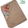 Baby Towel Sheet in beige with a teddy bear on a tricycle print lining