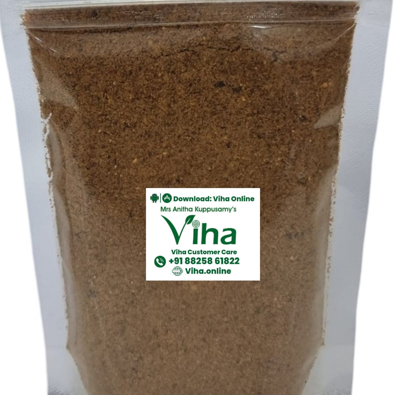 Homemade Ellu Idli Podi | Sesame Idli Powder, in a tall plastic pouch
