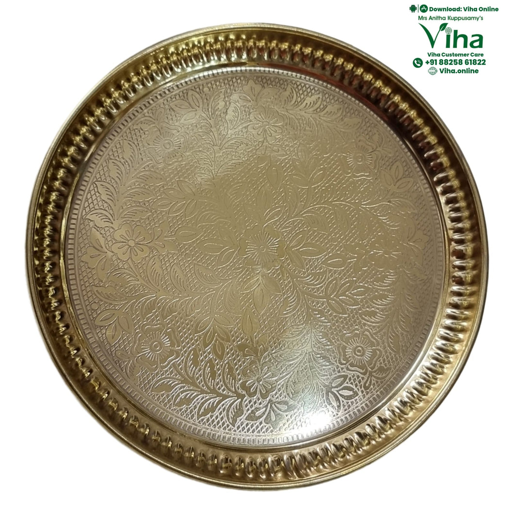 Self Designer Plate Brass | Brass Thambalam