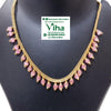 Impon Necklace with hanging pink beads
