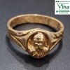 Impon Saibaba Ring, oval top with raised figure