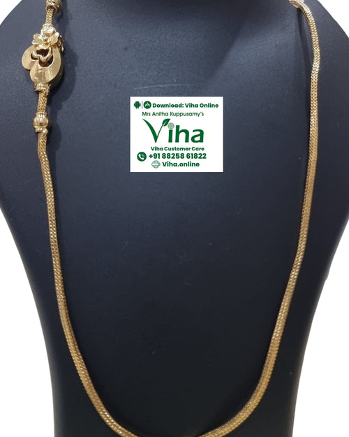 Impon Mugappu Chain with floral and symbol motif