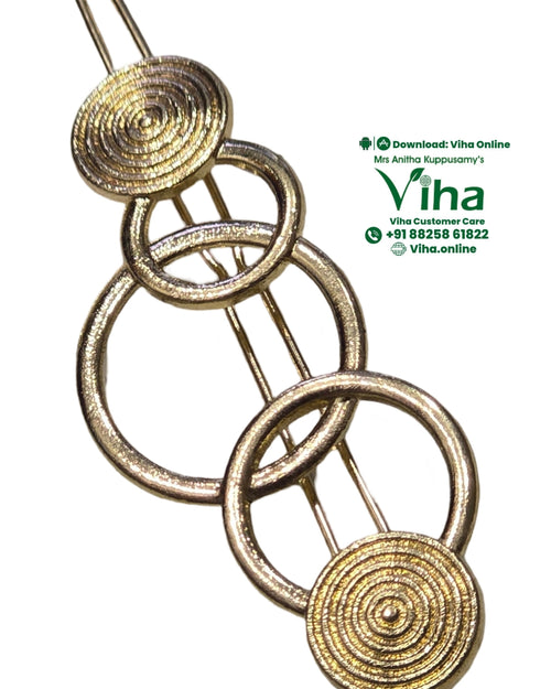 Ring Shape Hair Clip with two solid circular disks