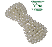 White Beads Hair Clip