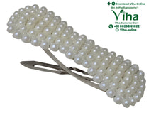 White Beads Hair Clip