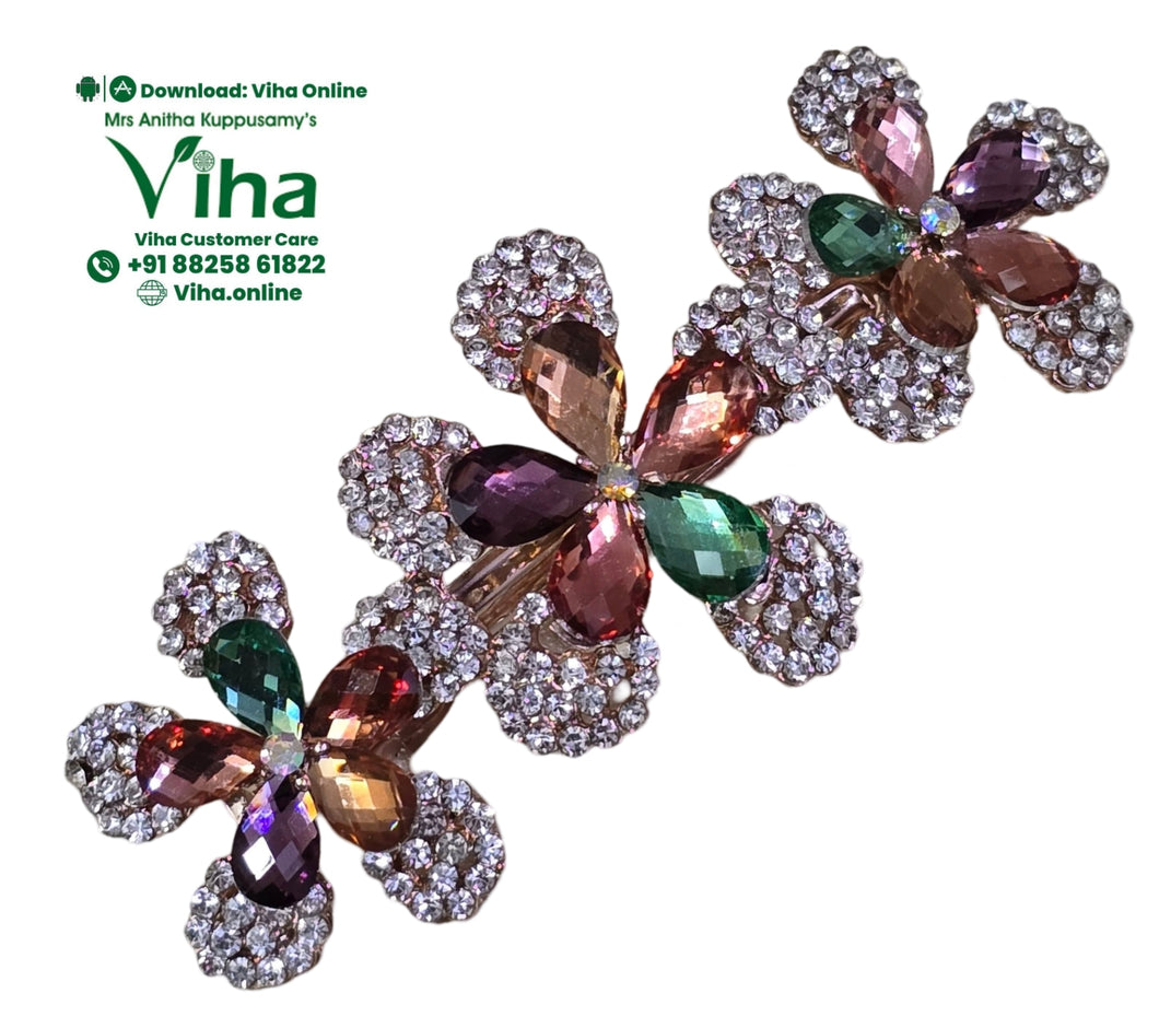 Hair Clip Studded with Stones