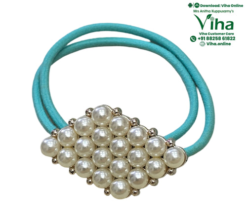 Hair Band with White Beads