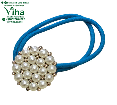 Hair Band with White Beads