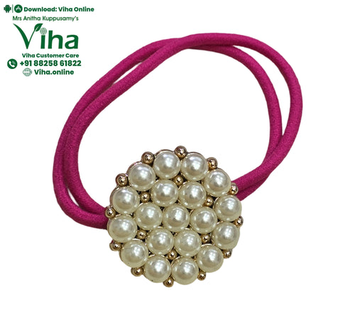 Hair Band with White Beads