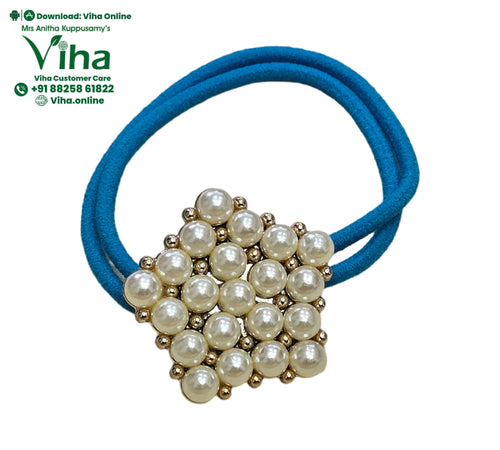 Hair Band with White Beads