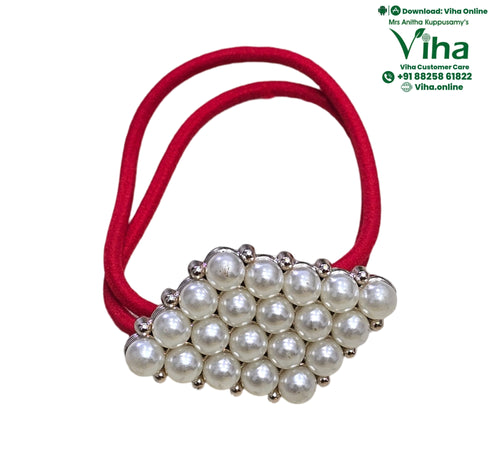 Hair Band with White Beads