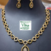 Matt Finish Neclace Set with teardrop and circular links