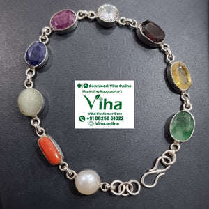 Navratna Bracelet Silver
