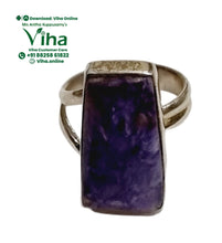 Charoite Ring Adjustable - Sterling Silver