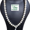 Natural Pearl Mala 12mm, a loop of irregular pearls with a white tassel