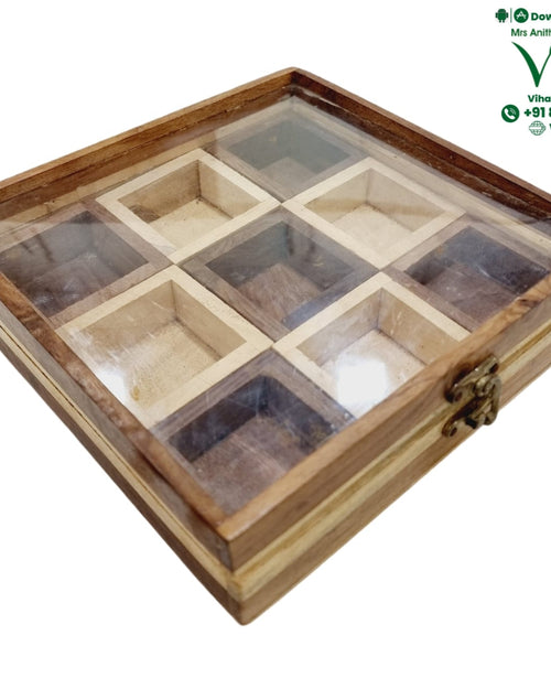 Wooden Masala Box with transparent lid