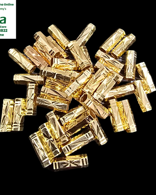 Impon Thali Nanal Kuzha with tubular beads and faceted surface pattern