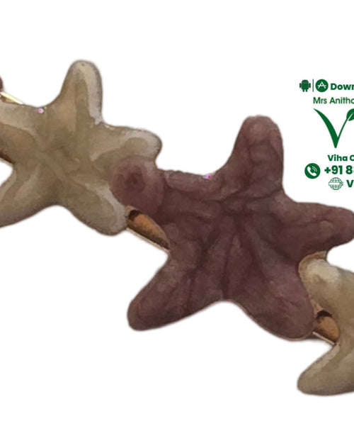 Star Hair Clip, plush star-shaped clips in alternating brown and beige