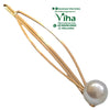 White Bead Hair Clip