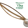 White Bead Hair Clip, a glossy gold-toned metal clip with one round white bead at the end