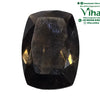 Smoky Quartz Stone, a faceted cushion-cut dark brown gemstone with a glossy finish