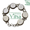 Special Gomathi Chakra Bracelet with circular shell inlays and a twisted wire border