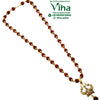 Rudraksh Mala with Trishool Pendant and trident-shaped pendant