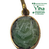 Natural Green Aventurine Stone Ganesha Pendant with carved surface